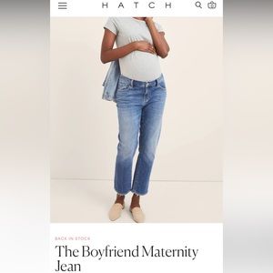 Hatch Maternity - The Boyfriend Maternity Jean. Medium wash. Size 28.